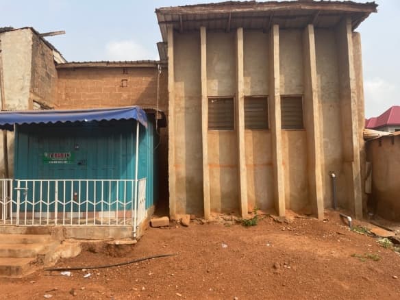 Uncompleted storey building on a one plot of land